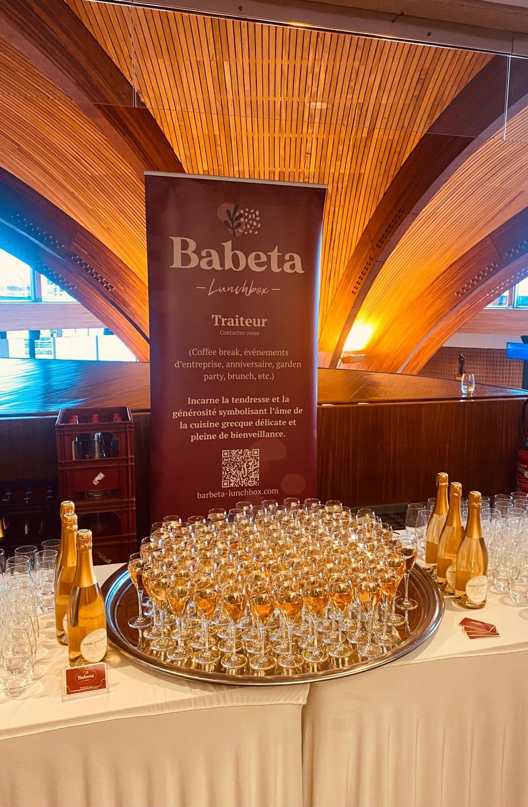 Babeta Traiteur — événement avec rollup